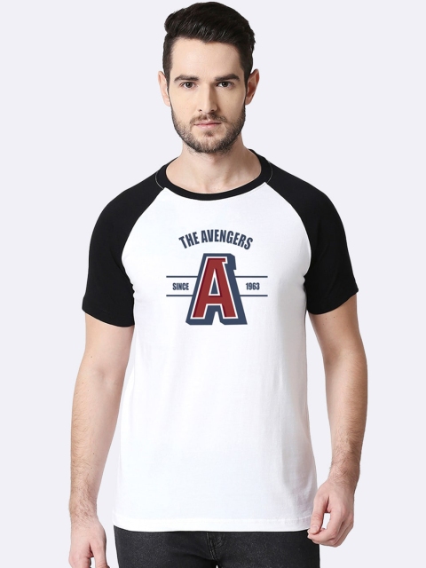 

Bewakoof Men White Avengers Colourblocked Round Neck T-shirt