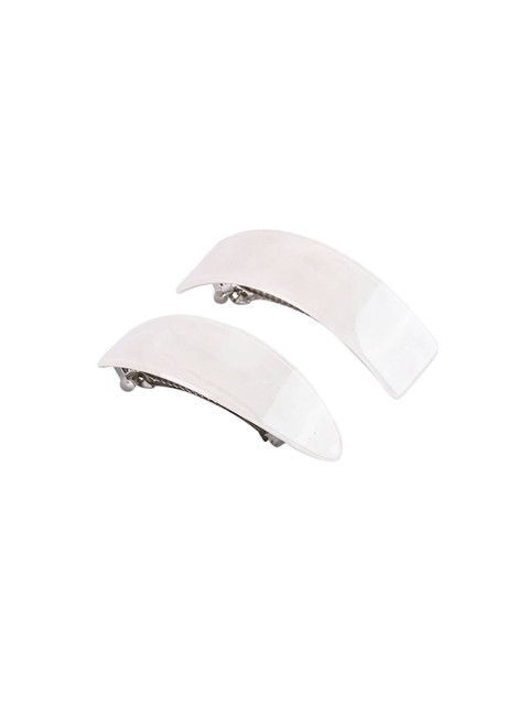 

BuckleUp White French Barrette