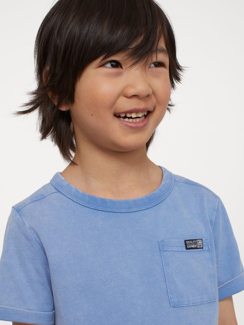 

H&M Boys Blue 2-Pack Pocket-Detail T-shirts