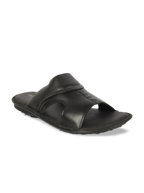 

Vardhra Men Black Comfort Leather Sandals