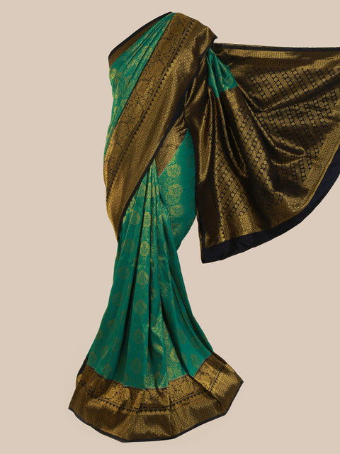 

Pothys Green Pure Silk Woven Design Banarasi Saree