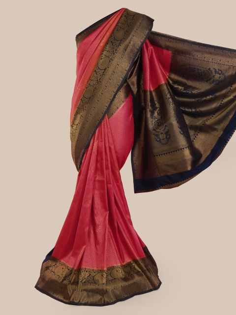 

Pothys Pink & Gold-Toned Pure Silk Woven Design Banarasi Saree