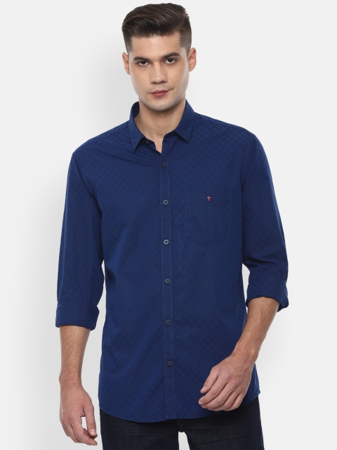 

Louis Philippe Sport Men Navy Blue Slim Fit Self Design Casual Shirt