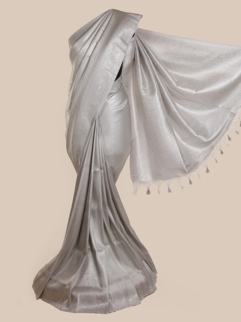 

Pothys Silver-Toned Pure Silk Woven Design Banarasi Saree