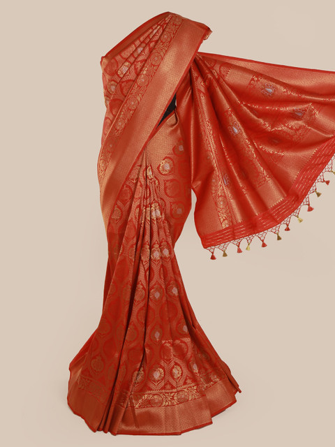 

Pothys Red Pure Silk Woven Design Banarasi Saree