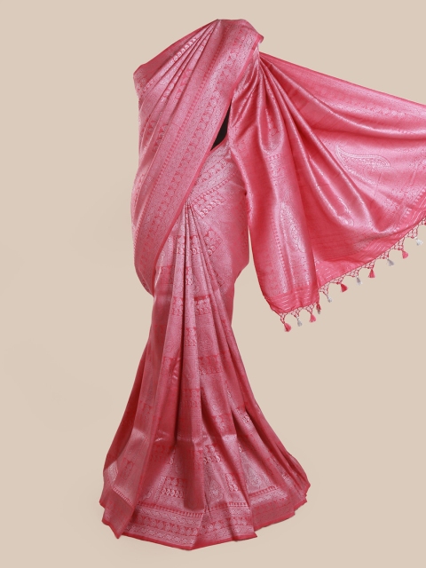 

Pothys Pink Pure Silk Woven Design Banarasi Saree