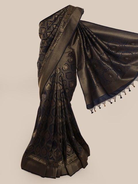 

Pothys Blue Pure Silk Woven Design Banarasi Saree