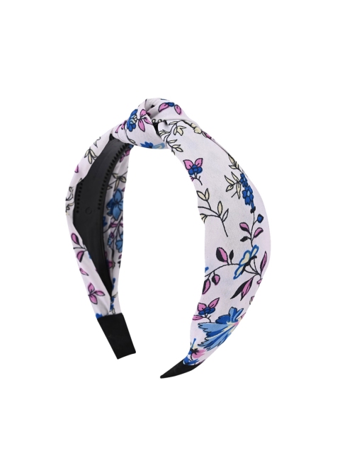 

BuckleUp White Floral Printed Hairband