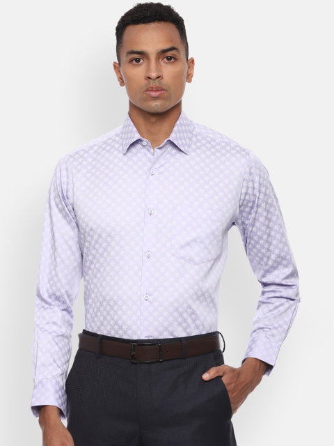 

Van Heusen Men Purple Regular Fit Checked Pure Cotton Formal Shirt