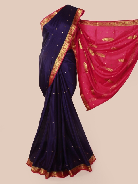

Pothys Blue Pure Silk Woven Design Mysore Silk Saree