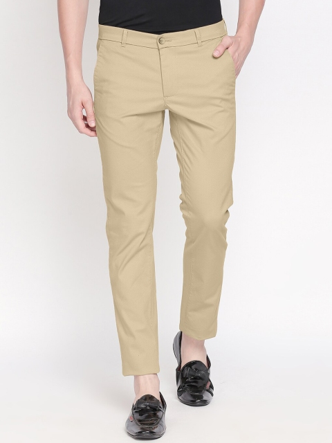 

Basics Men Khaki Tapered Fit Solid Regular Trousers