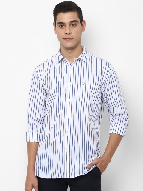 

Allen Solly Men White & Blue Slim Fit Striped Casual Shirt