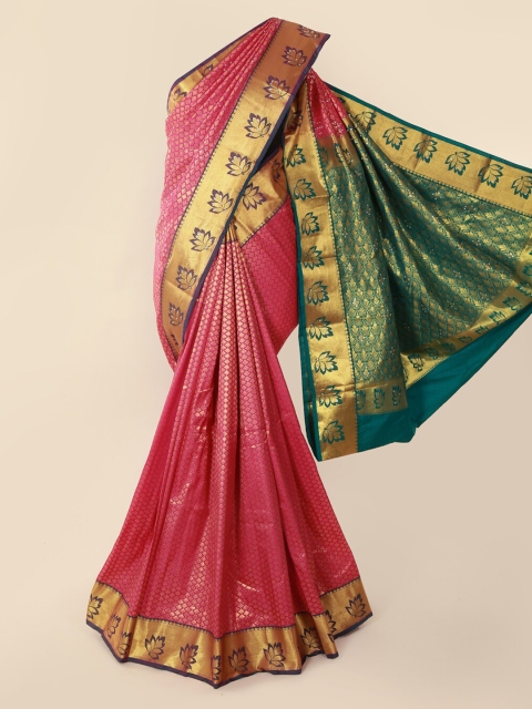 

Pothys Pink Pure Silk Woven Design Kanjeevaram Saree