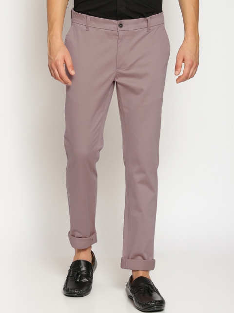 

Basics Men Pink Tapered Fit Solid Regular Trousers
