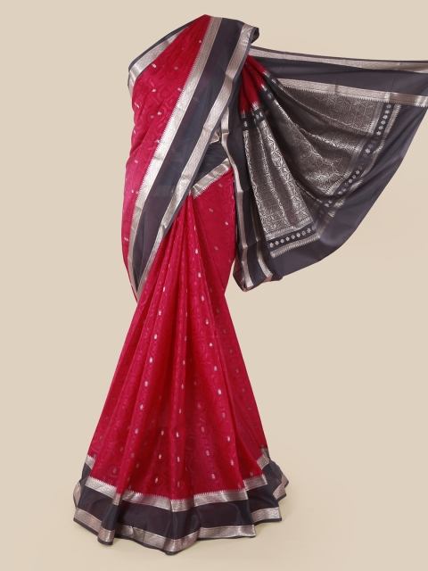 

Pothys Pink Pure Silk Woven Design Mysore Silk Saree