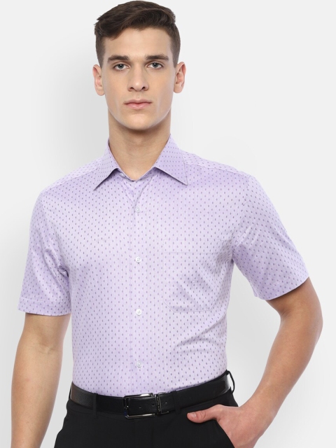 

Louis Philippe Men Purple Regular Fit Printed Formal Shirt