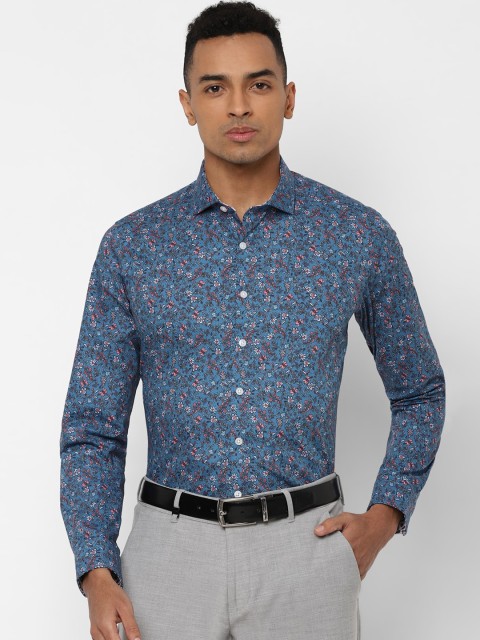 

SIMON CARTER LONDON Men Blue Slim Fit Printed Formal Shirt