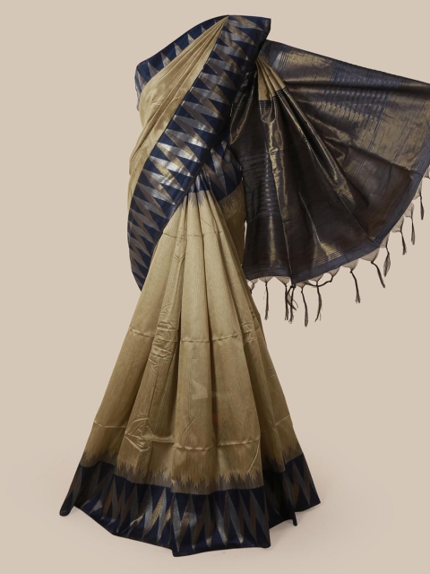 

Pothys Grey Woven Design Jute Silk Saree