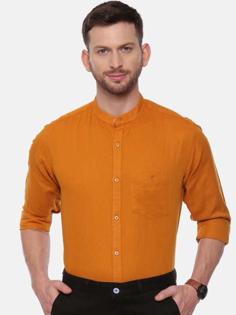 

CROYDON Men Mustard Regular Fit Solid Formal Shirt