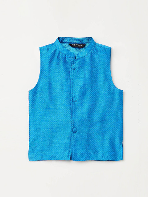 

Melange by Lifestyle Boys Blue Solid Nehru Jacket