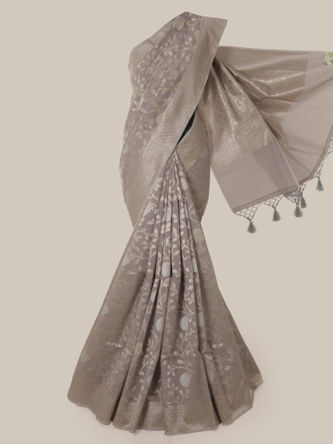 

Pothys Grey Woven Design Organza Saree