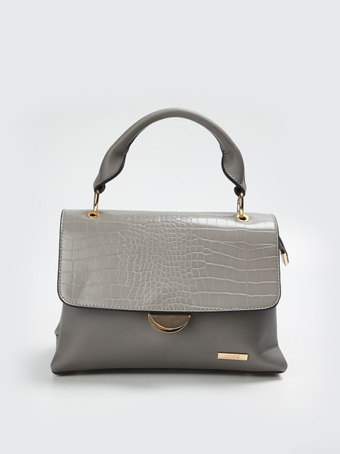 

CODE by Lifestyle Grey Crocodile Pattern Handheld Bag