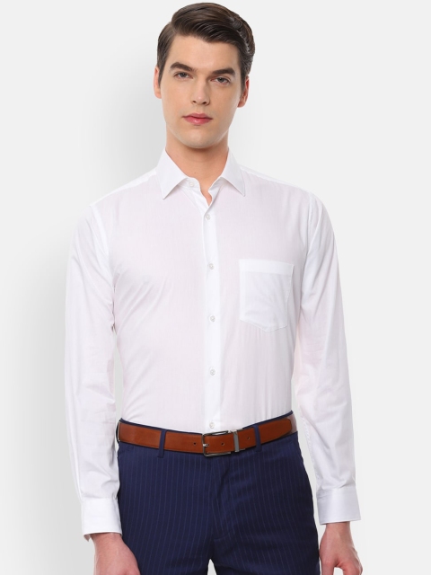 

Van Heusen Men White Regular Fit Striped Pure Cotton Formal Shirt