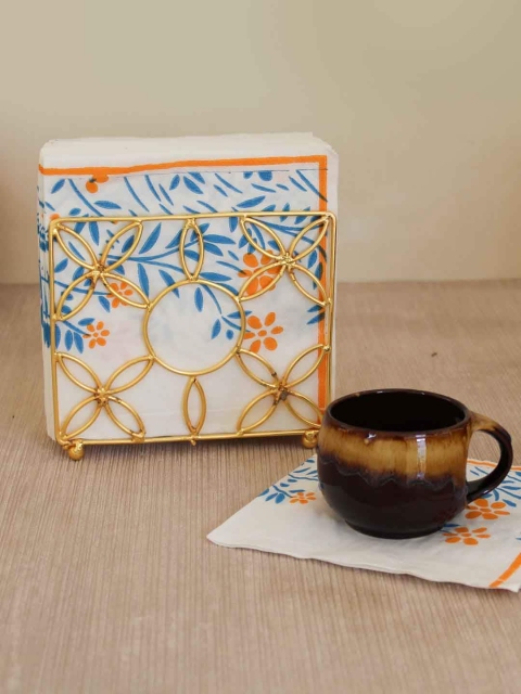 

TIED RIBBONS Gold-Toned Metal Napkin Holder