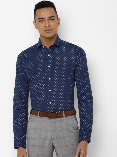 

SIMON CARTER LONDON Men Blue Slim Fit Printed Formal Shirt