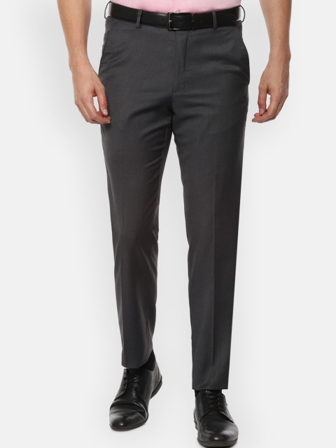 

Van Heusen Men Grey Regular Fit Solid Formal Trousers