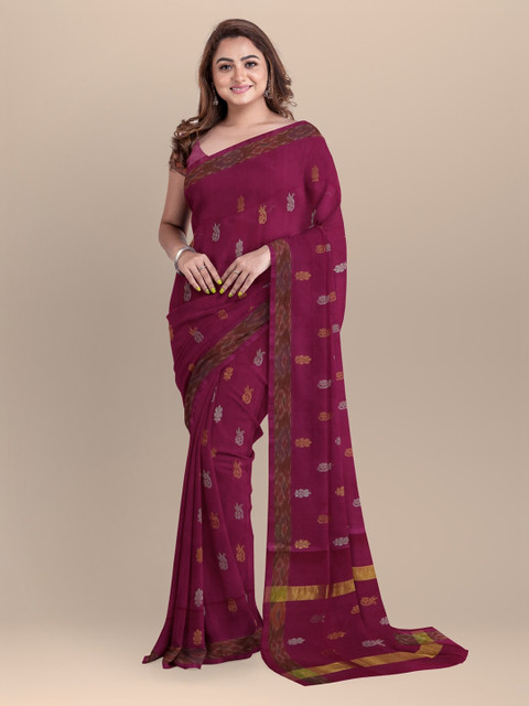 

APCO Pink Woven Design Pure Cotton Saree