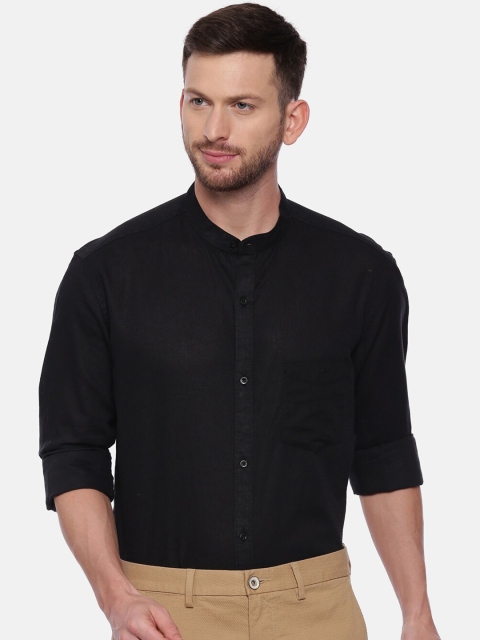 

CROYDON Men Black Regular Fit Solid Cotton Formal Shirt