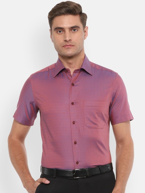 

Louis Philippe Men Purple & Pink Regular Fit Self Design Dual Tone Formal Shirt