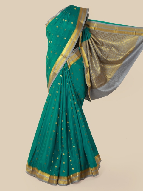 

Pothys Blue Pure Silk Woven Design Mysore Silk Saree