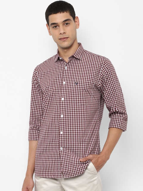 

Allen Solly Men Brown & White Slim Fit Checked Cotton Casual Shirt