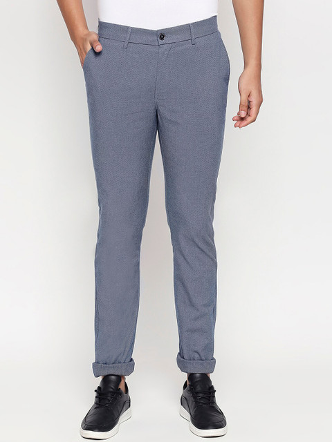 

Basics Men Blue Tapered Fit Solid Regular Trousers