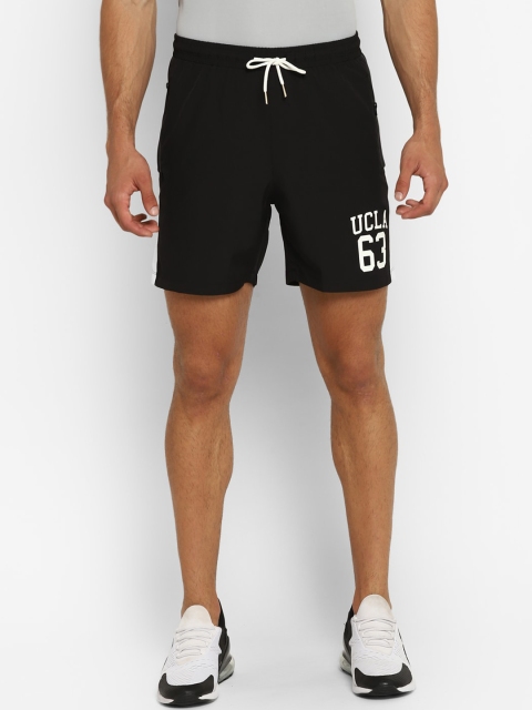 

UCLA Men Black Printed Regular Fit Sports Shorts