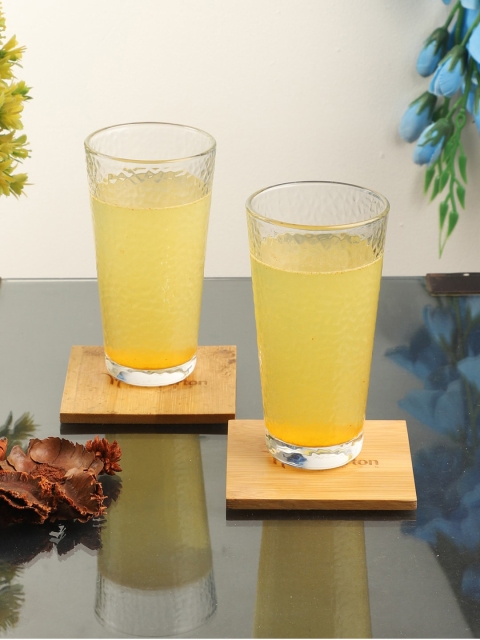 

ceradeco Set of 6 Transparent Textured Water Glasses