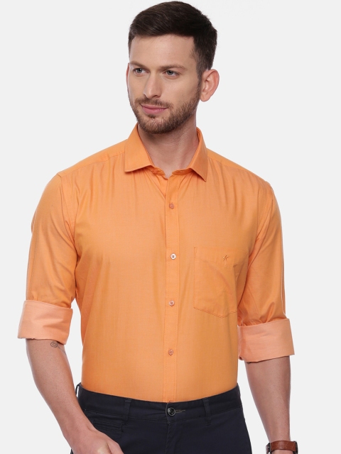 

CROYDON Men Orange Regular Fit Solid Casual Shirt