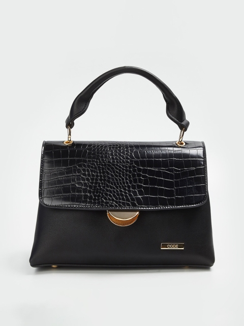 

CODE by Lifestyle Black Textured Satchel