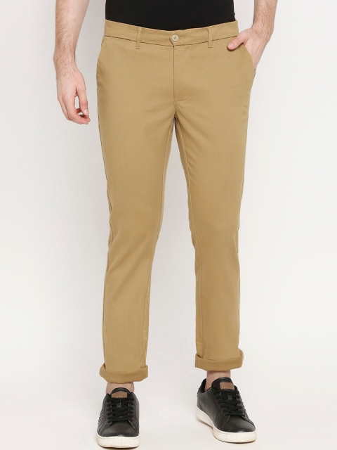 

Basics Men Khaki Tapered Fit Solid Regular Trousers