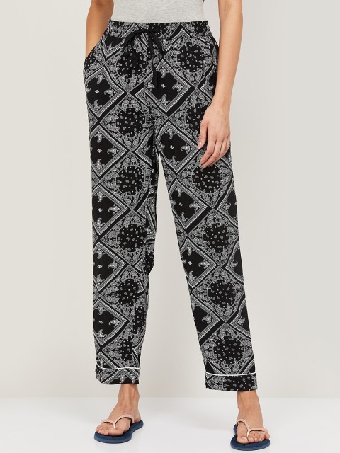 

Ginger by Lifestyle Women Black Printed Lounge Pants