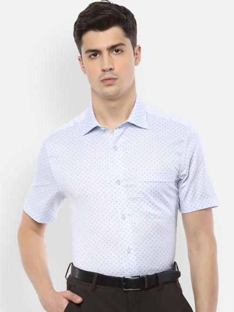 

Louis Philippe Men Blue Regular Fit Printed Formal Shirt