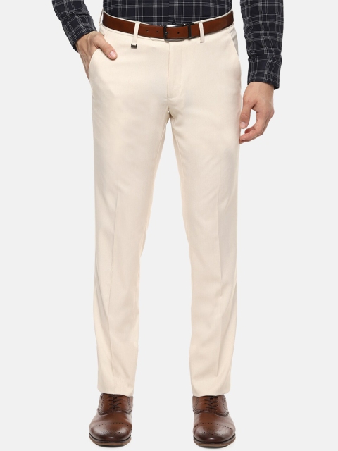 

Van Heusen Men Beige Slim Fit Solid Formal Trousers