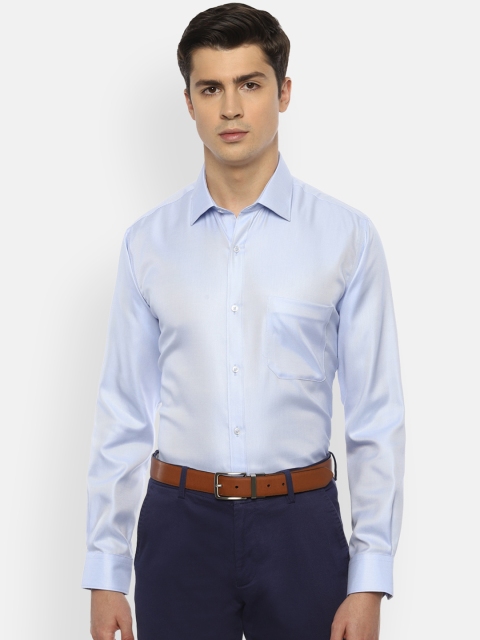

Van Heusen Men Blue Regular Fit Solid Pure Cotton Formal Shirt