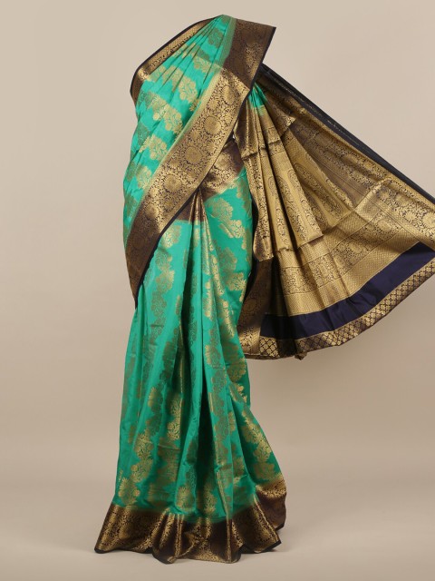 

Pothys Green Woven Design Jute Silk Saree
