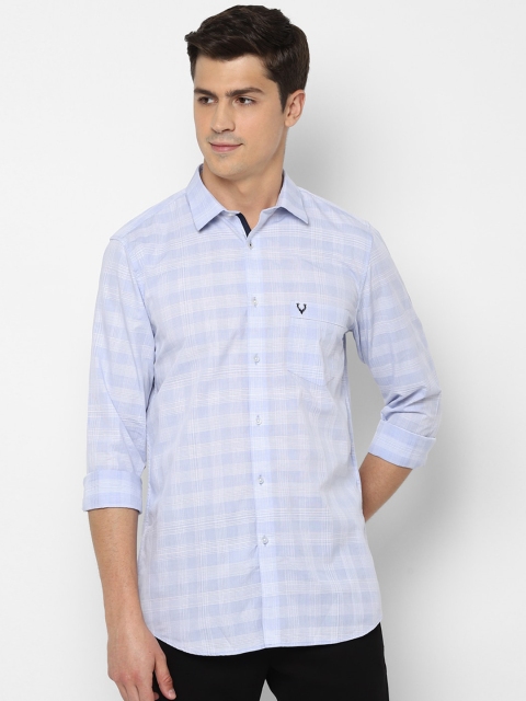 

Allen Solly Men Blue & White Slim Fit Checked Casual Shirt