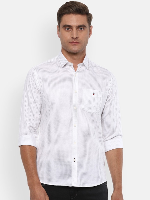

Louis Philippe Sport Men White Pure Cotton Slim Fit Printed Casual Shirt