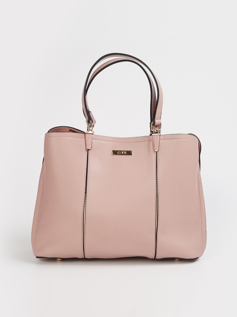 

CODE by Lifestyle Beige Solid Handheld Bag