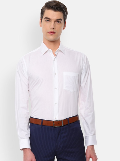 

Van Heusen Men White Regular Fit Striped Pure Cotton Formal Shirt
